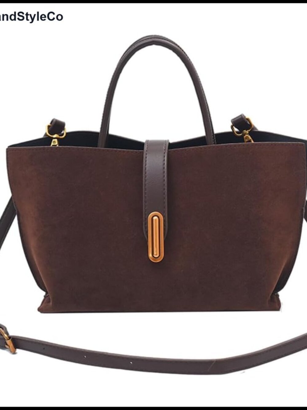 Faux Suede Tote Bag for Women Top-handle Work Handbag Everyday Purse